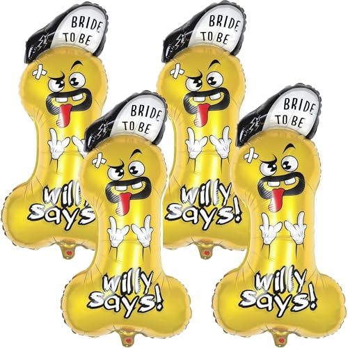 Image of Bachelorette Balloons Fun Bachelorette Party Decorations Funny Balloons Decoration Supplies Kit for Bachelor Party Hen Party Bridal Shower Engagement Party Valentine's Day (Hip Hop Gold)