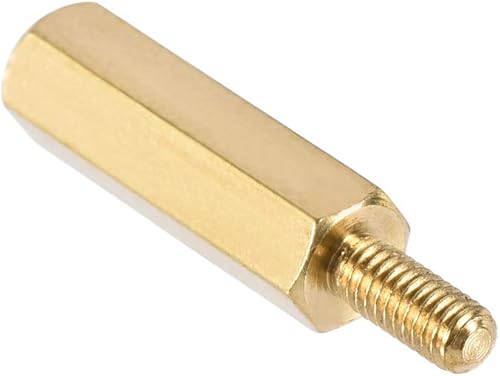 Miniatura 3 de uxcell M2.0.197x0.709 in+0.236 in macho-hembra latón hexagonal PCB placa base separador separador para FPV Drone Quadcopter, computadora y placa de