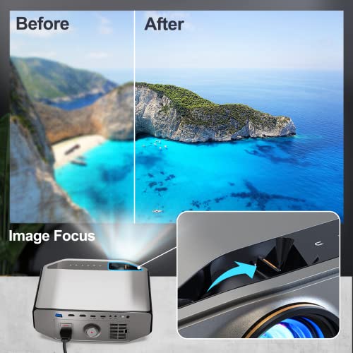 Portable Projector For Outdoor Movies, Vamvo L6200 Home Theater Movie Projector, Supported 1080P Full Hd Video Projector Compatible With Fire Tv Stick, Ps4, Hdmi, Vga, Av And Usb #TOP1