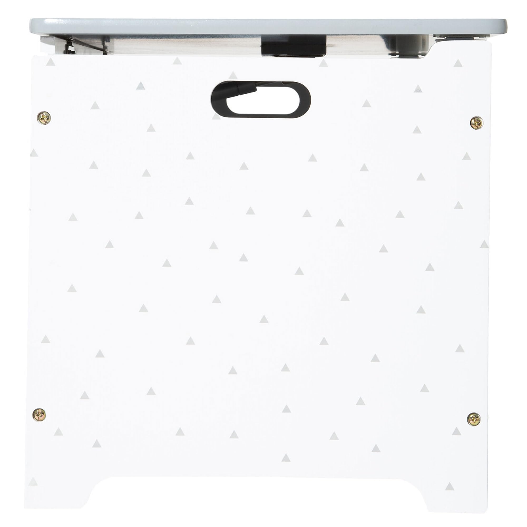 Baúl infantil para juguetes en color blanco y gris 58 x 37,5 x 38cm