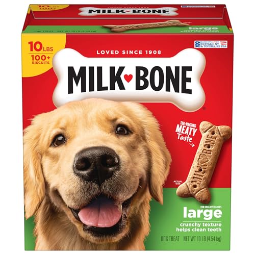 Milk-Bone Original Dog Treats Biscuits for Large Dogs, 10 Pounds (Packaging May Vary)