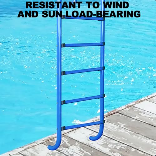 Escalera automática azul para piscina de acero inoxidable 304 miniatura 4