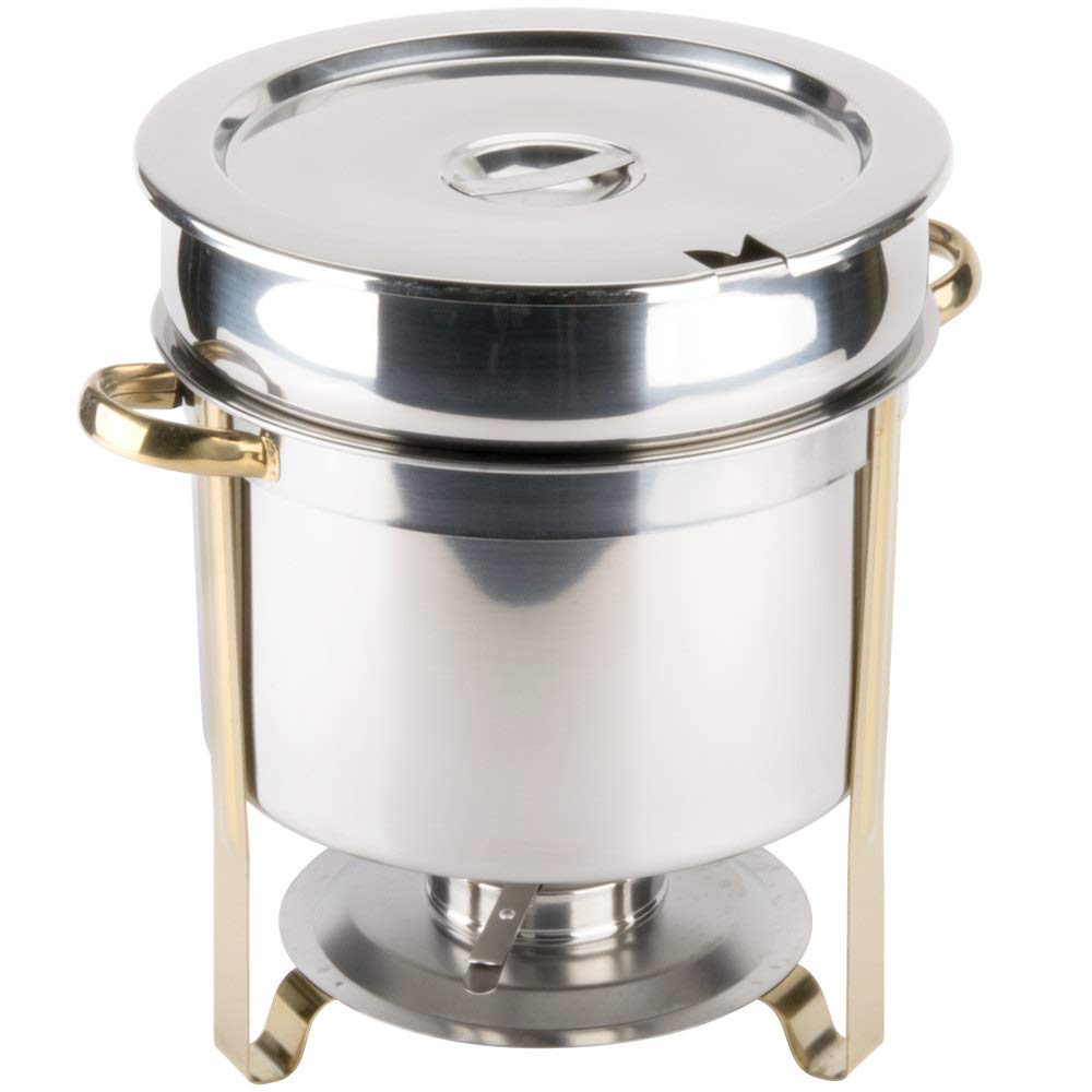 Marmite Soup Chafer, 11 Qt. Deluxe Gold Accent Marmite Soup Chafer