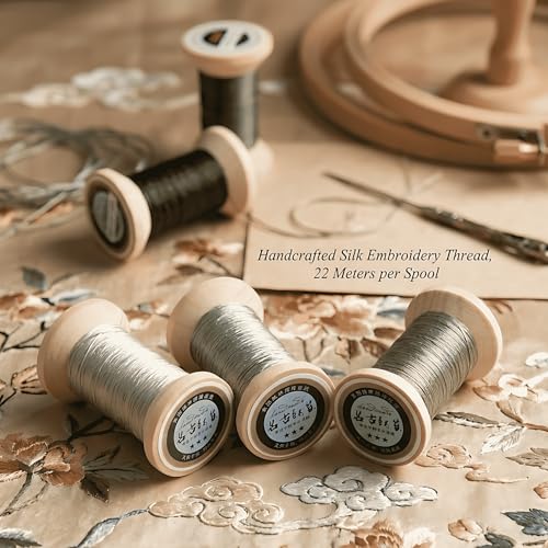 Image of Natural 100% Mulberry Handmade Embroidery Silk Thread Silk Floss (32)