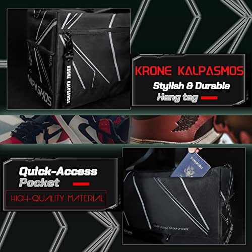 Sneaker Bag, Sport Duffel Bag For Men Women, Gym Bag, Gear Bag, Krone Kalpasmos Versatile Travel Duffel Bag With 3 Removable Dividers, 1 Shoulder Strap, Travel Essential, Cool Grey #TOP3