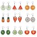 Trendy Statement Creative Funny Lifelike Fruits Acrylic Earrings for Women/Girl's (9 pairs)