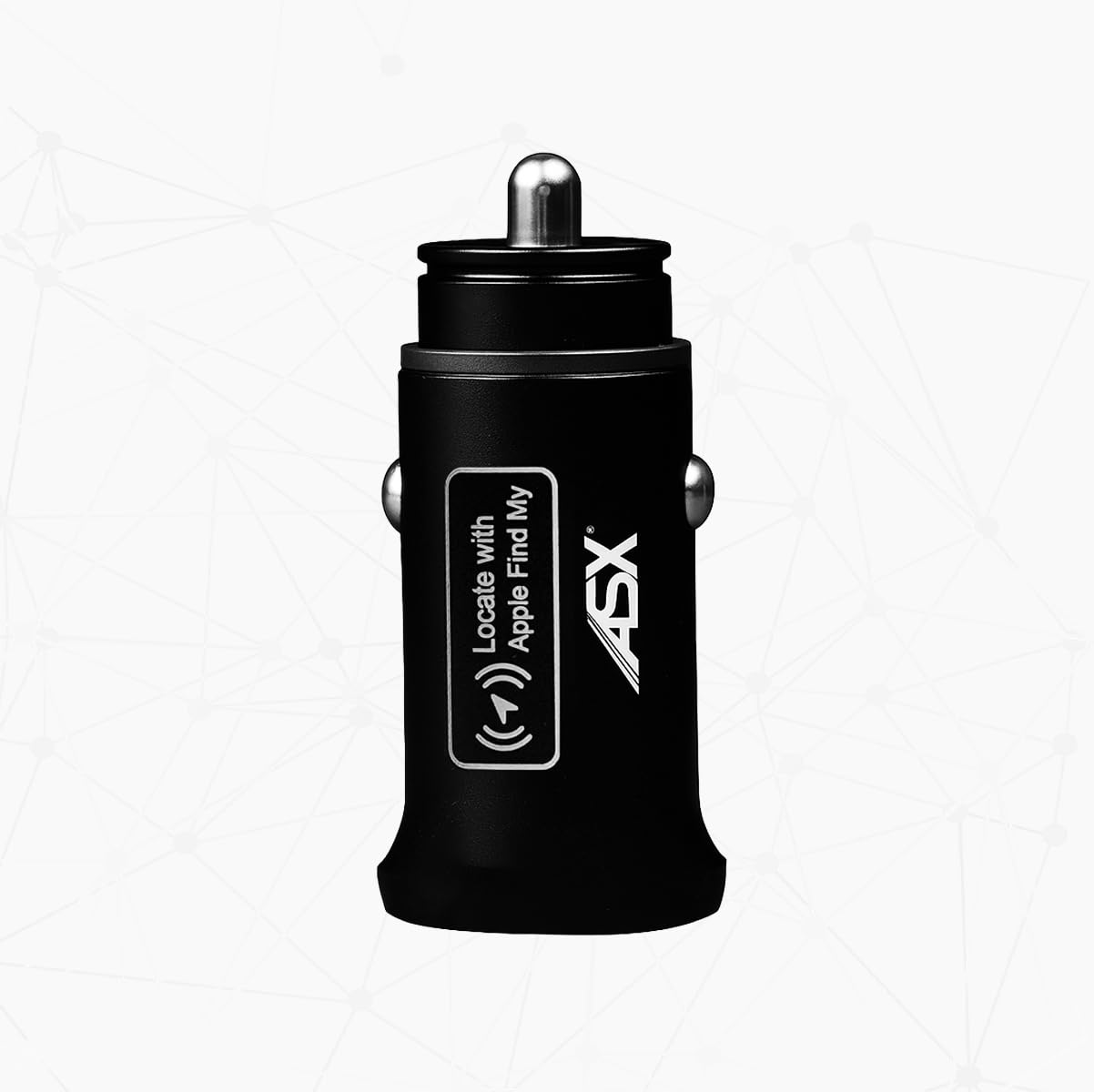 ASX Iluminación Adaptador USB Coche con GPS – Localizador Sin Suscripción Compatible con Apple Find My – Cargador USB-C para Mechero – Rastreador Vehículo, Antirrobo, Dual Fast Charge 45W