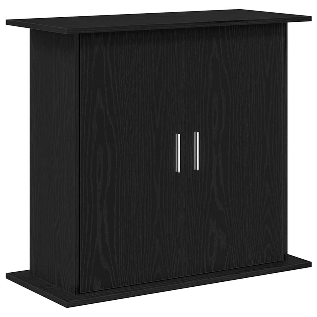 vidaXL Support d'aquarium Chêne Noir 81x36x73 cm Bois d'ingénierie