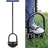 Edger Lawn Tool 41in Border Edger with Spring Steel Blade Long Rubber Handle Wide Footplate Rustproof Manganese Steel Half Moon Edger for Garden Maintenance