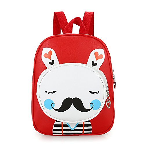 DafenQ Mochila Infantil Merienda Guarderia Saco Para Bebes Conejo Animales Preescolar Bambino (Rojo)