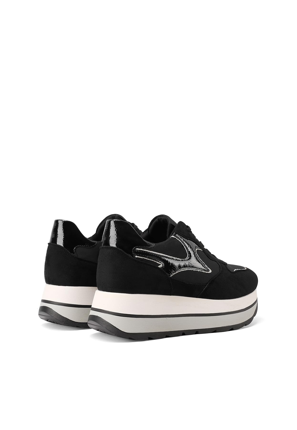 QUEEN HELENA Zapatillas de deporte de plataforma altas y cómodas para mujer X33-19