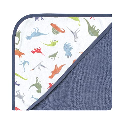 Image of Hudson Baby Unisex Baby Cotton Rich Hooded Towels, Dinosaurs, One Size