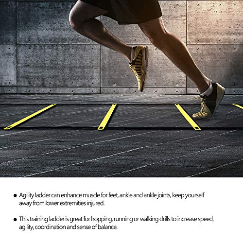 DaMohony Speed Agility Ladder, Adjustable Soccer Agility Ladder for high Intensity Training Boxing, Soccer, Football, Lacrosse, Ice Hockey | 4M/13FT | 5M/16.4FT | 6M/19.7FT | 8M/26FT - Image 3