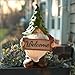 hvfun Large Garden Gnome Statue with Solar Lights, 13.5” Welcome Sign Gnome Outdoor Decor for Yard Lawn Patio, Funny Resin Gnome Sculptures, Gifts for Women Mom Grandma,Garden Decor Ornament