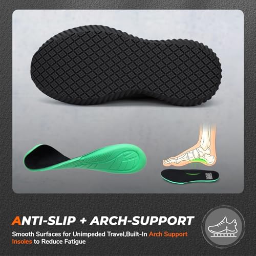 Image of Steel Toe Work Shoes for Men Women丨Non Slip Waterproof Safety Sneakers