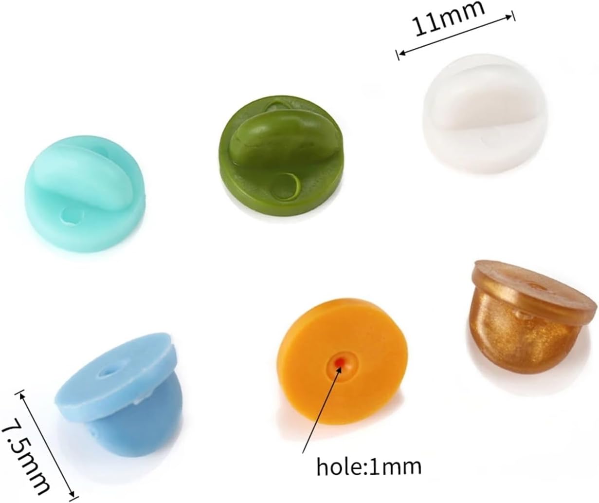 Pin Locks 300pcs Rubber Brooch Pin Back Stopper Clutch Clasp Badge Holder DIY Jewelry Accessories