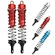 RC Stoßdämpfer, 2Pcs Robust RC 140mm Ölgefüllter Einstellbarer Stoßdämpfer Dämpfer für TRAXXAS SLASH 2WD 1/8 RC Car(rot)
