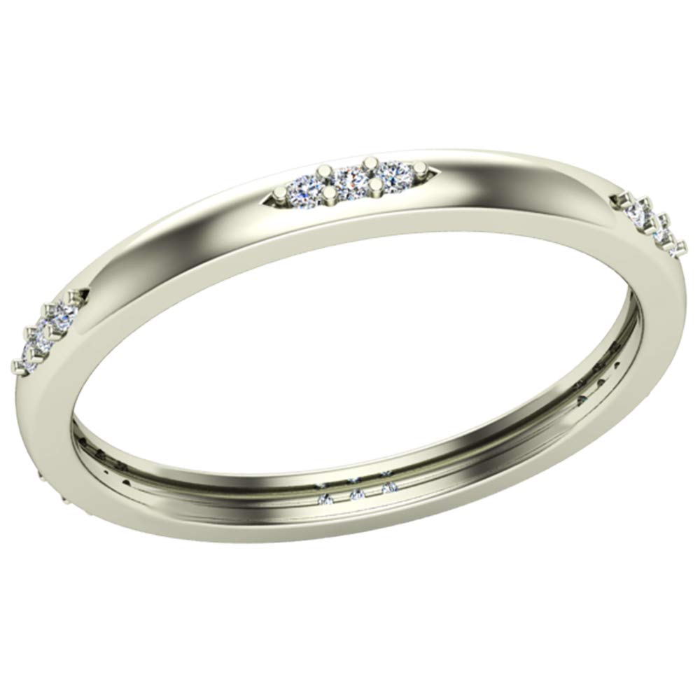 14k White Gold Diamond Ring for Women-Size 11-image-4