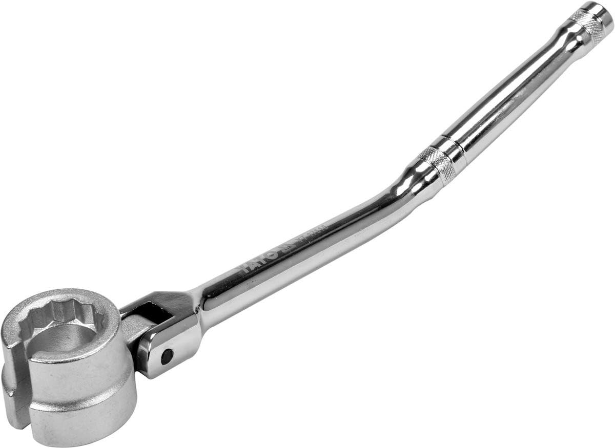 YATO Profi Ringschlüssel für Lambdasonde mit Gelenk, SW 22, 270 mm