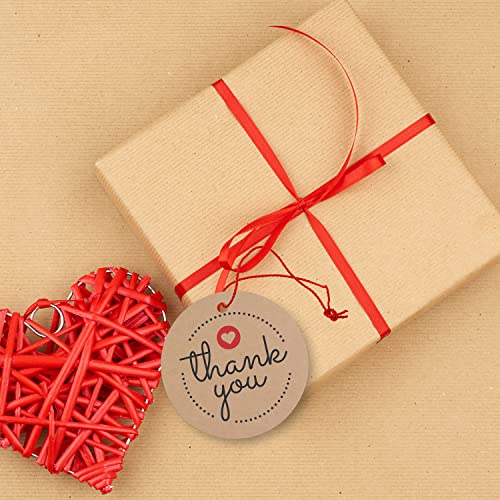 Image of Clickedin - Thank You Craft Tags for Packaging with String 50 Pieces