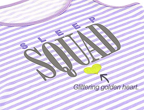 Cozchique Girls Tank Top Pajamas – Size 6 8 10 12 14 16 18 Summer Shorts Stripe PJS Set Big Kids Clothes for Tween/Teens3