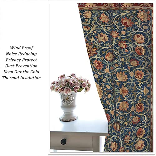 GoDazzling William Morris Retro Plant Pattern Floral Windows Curtains, William Morris Art Print Blackout Curtains，for Living Room Bedroom 42x45in 2 Panels by GoDazzling - Used condition - Image 5