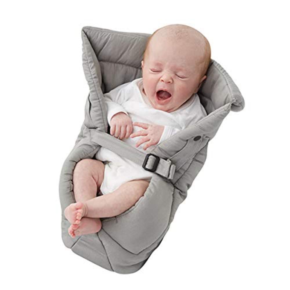 BABIES BLOOM Grey Organic Cotton Baby Sleeping Bag for Newborns (Blanket Bag Pouch) (0-6 Months Maximum), Newborn Baby Sleeping Carry Bag