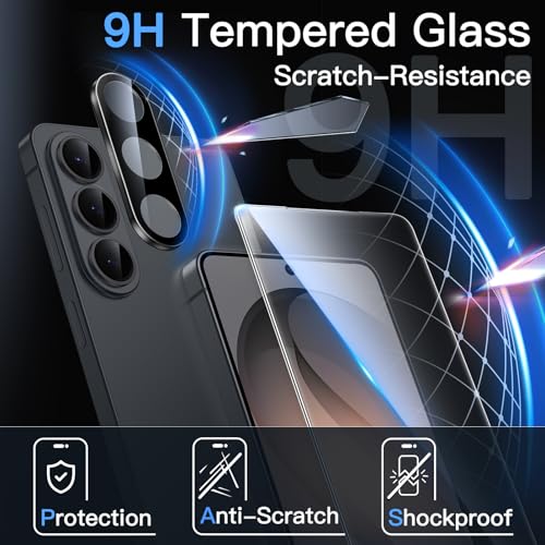 Image of JETech Screen Protector Guard for Samsung Galaxy S26 Plus, 2+2 Pack | with Camera Lens Protector, HD Clear Tempered Glass, Anti-Scratch Protection, Easy Installation Tool
