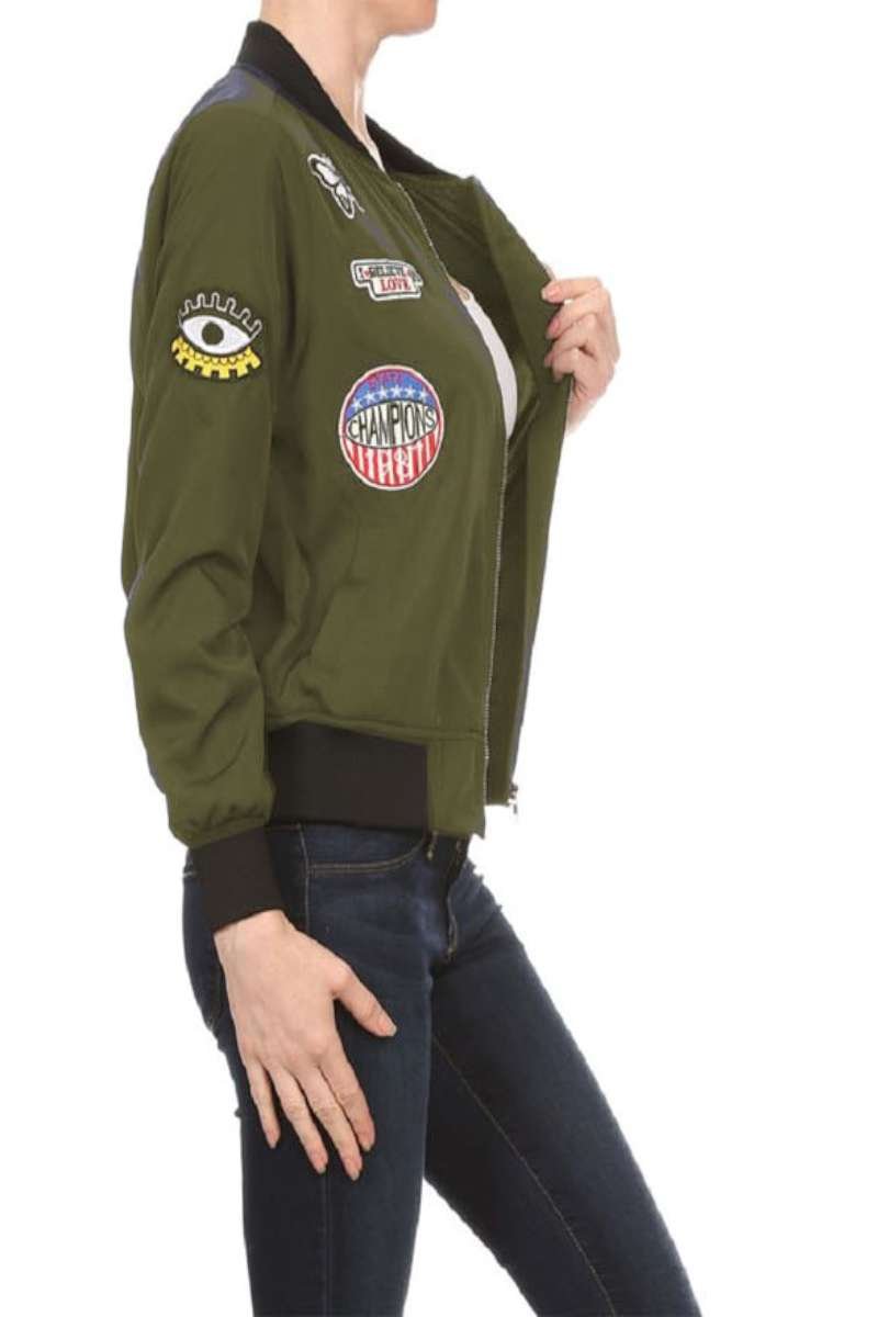 Women Fashion Bomber Jacket Custom Plus Size Jackets For Women