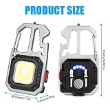 flintronic Latarka kempingowa LED, 2SZT. ładowalne 800 lumenów, mała latarka brelokowa COB, mini latarka, przenośna latarka kieszonkowa, wielofunkcyjne światło robocze do napraw rowerów, (F4-3437959)