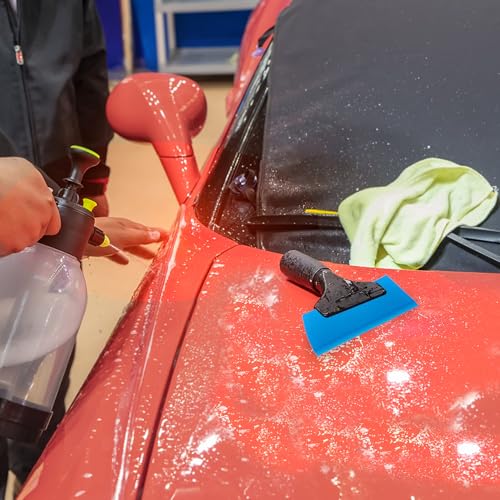 Racleta azul para vinilo de coches con acabado sin burbujas en ventanas de vidrio 3