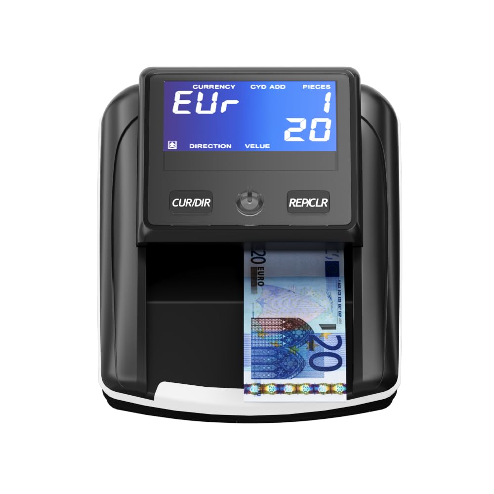 Detector de billetes falsos Euro con batería recargable,STANEW Detector automático de billetes falsos,Para varias monedas