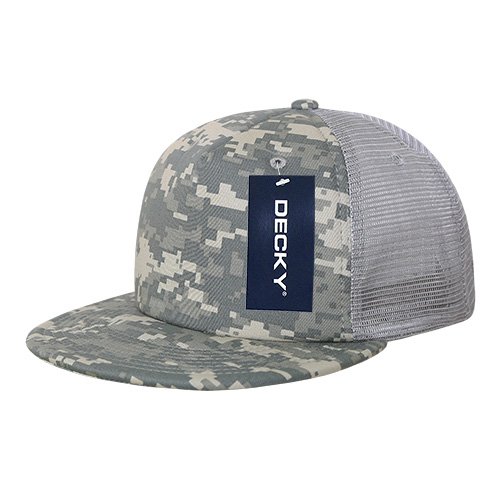 DECKYFlat Bill Camo Foam Trucker, Grey