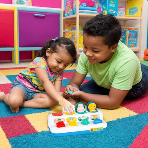 GDJIAJT Pop up Baby Spielzeug ab 12 Monate, Montessori Spielzeug ab 1 Jahr Motorikspielzeug ab 6 Monten Frühe Entwicklung Ursache & Wirkung Lernspielzeug Baby Ostern Geschenk Jungen Mädchen