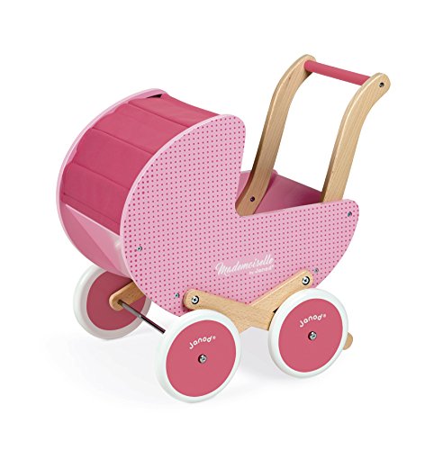 Janod Mademoiselle Classic Wooden Doll Stroller - Ages 3+ - J05899 #TOP2