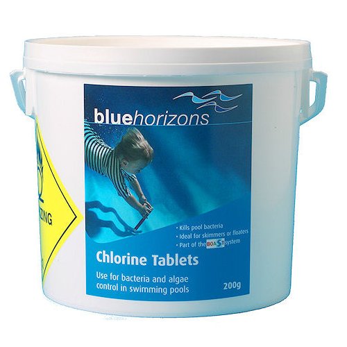 Blue Horizons Large Chlorine 200g Tablets - Tub of 5 Kg