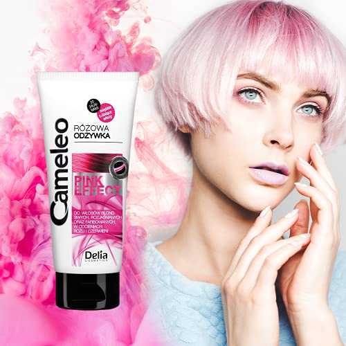 Cameleo - Pink Effect Conditioner with Grapefruit Extract for Blonde, Bleached, Red & Pink Dyed Hair - Soft & Shine Hair with Rose Highlights - No Parabens, Salt - 200 ml - Image 5