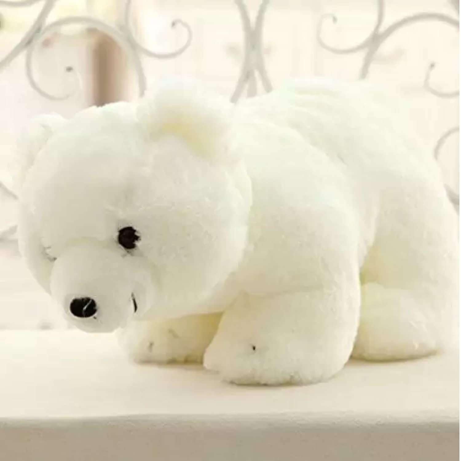 Cute Polar Bear Plush Soft Toy for Kids – Ultra Soft Stuffed Bear Animal Toy | Cuddly Teddy Bear Doll for Boys & Girls | Baby Soft Toy for Hugging, Playing & Birthday Gift (White,25cm)-image-4