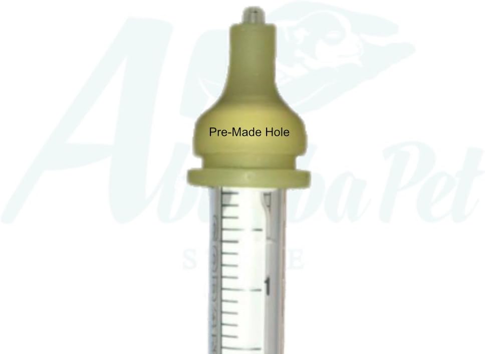Abnoba Pet Store 3 Pk Syringe Milk Nurser Pre-made Hole 3, 5, 10ml Puppy Whelping Breeder Choice