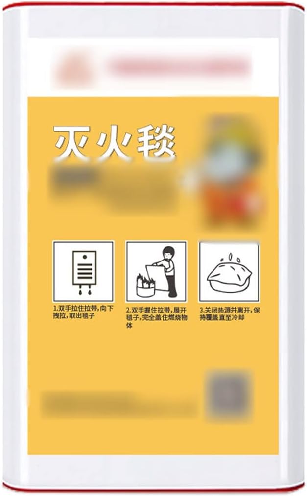 Fire Blanket Boxed Extra Large Size Survival Blanket, Silicone Household Emergency Blankets, Kitchen Escape Fire Suppression Blanket, Fire Equipment (Color : White, Size : 39 * 39inches)