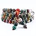 Yosoo bunte Buddha Armband aus 108 Perle Buddhismus Schmucks Indien Achat Buddha Gebetskette Mala Armband Handgelenk Halskette Kette (Type 1)