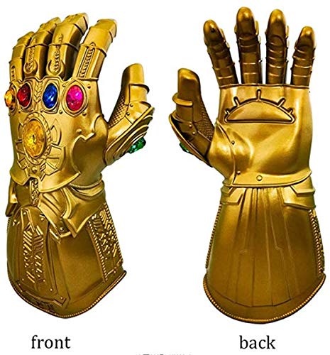 Aokairuisi Infinity Gauntlet Glove for Kids, Iron Man Glove LED Light up with Removable Magnet Infinity Stones-3 Flash Mode.