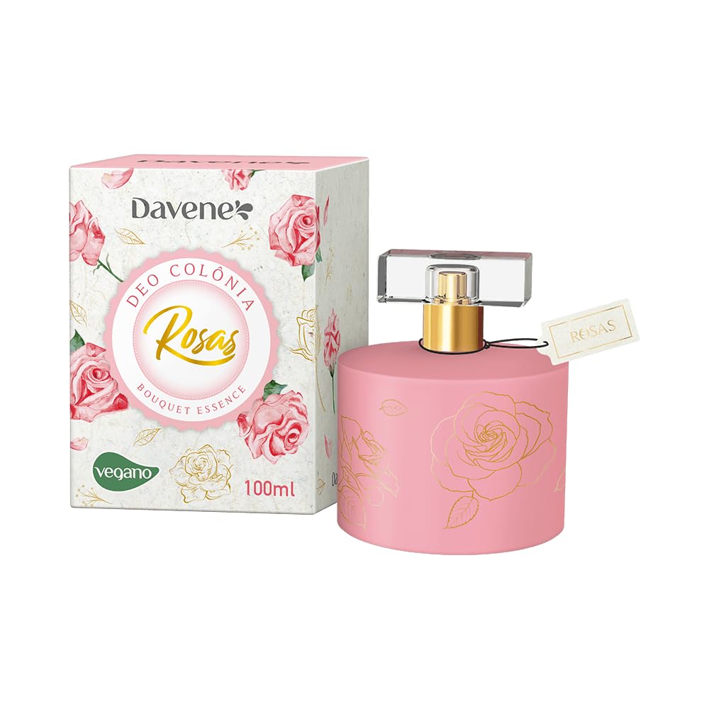 Rosas Deo Colonia Bouquet Essence Dav 100Ml, Linha Rosas Davene