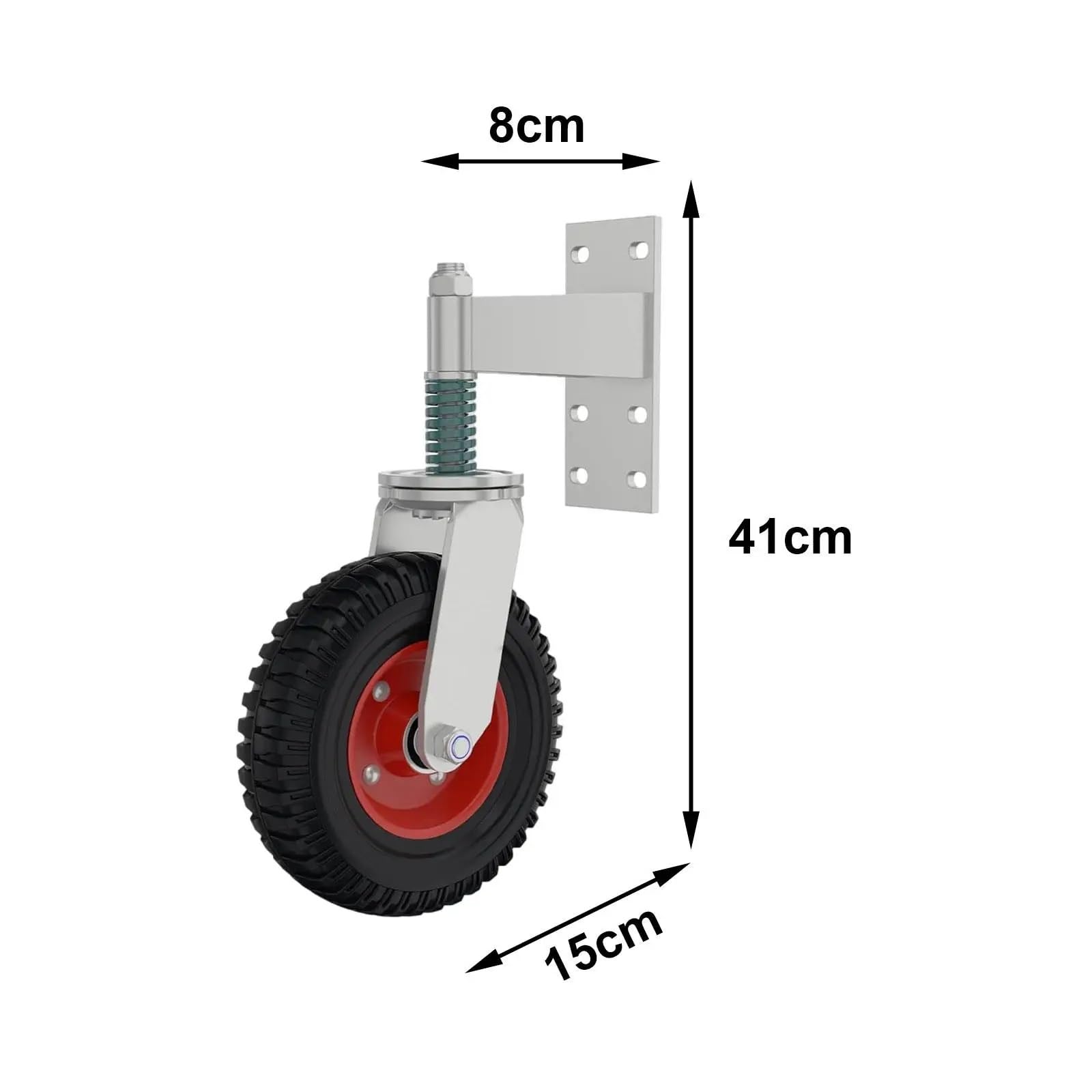 Ruota for cancello a rulli for cancello a molla Ruota di supporto for cancello Ruota girevole da 360 gradi Ruota ammortizzante a molla Capacità di 600 libbre(Rot)