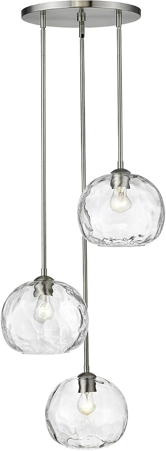 Z-Lite 3 Light Pendant 490P10-3R-BN, Nickel