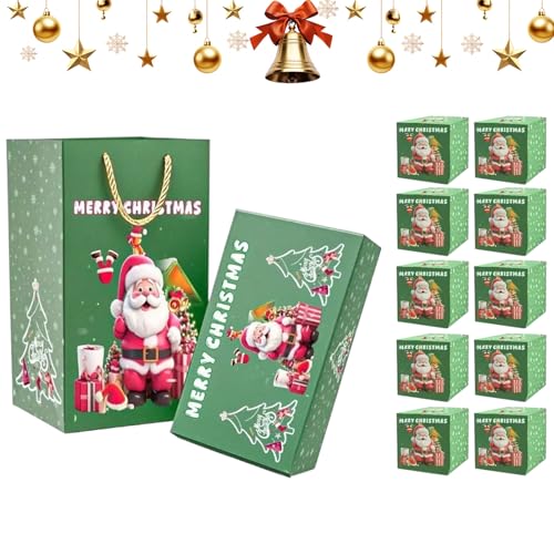 クリスマスボックス | ハッピークリスマス貯金箱 - コンテナ お祝いホルダー 子供 大人 誕生日 友人 男性 祭り 子供 女性