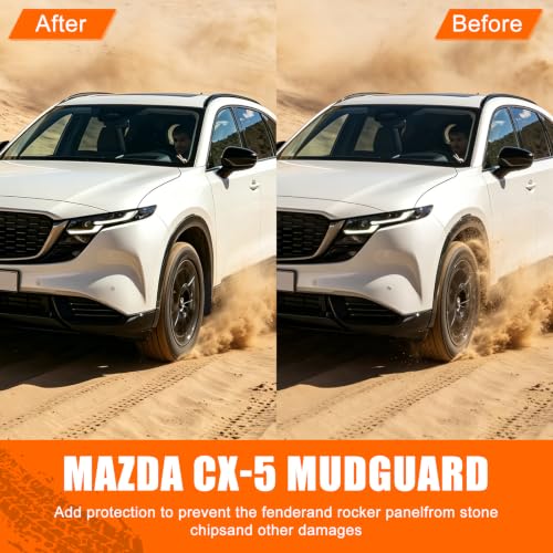Image of Mud Flaps Splash Guards for 2026 Mazda CX-5 CX5, Durable ABS Mud Guards, Protects Against Mud, Rocks, and Debris, 2026 Mazda CX-5 CX5 Accessories (4PCS)