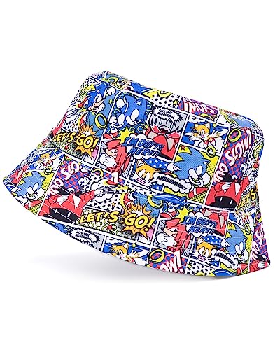 Sonic The Hedgehog Kids Bucket Hat | Multicoloured Sun Hat f