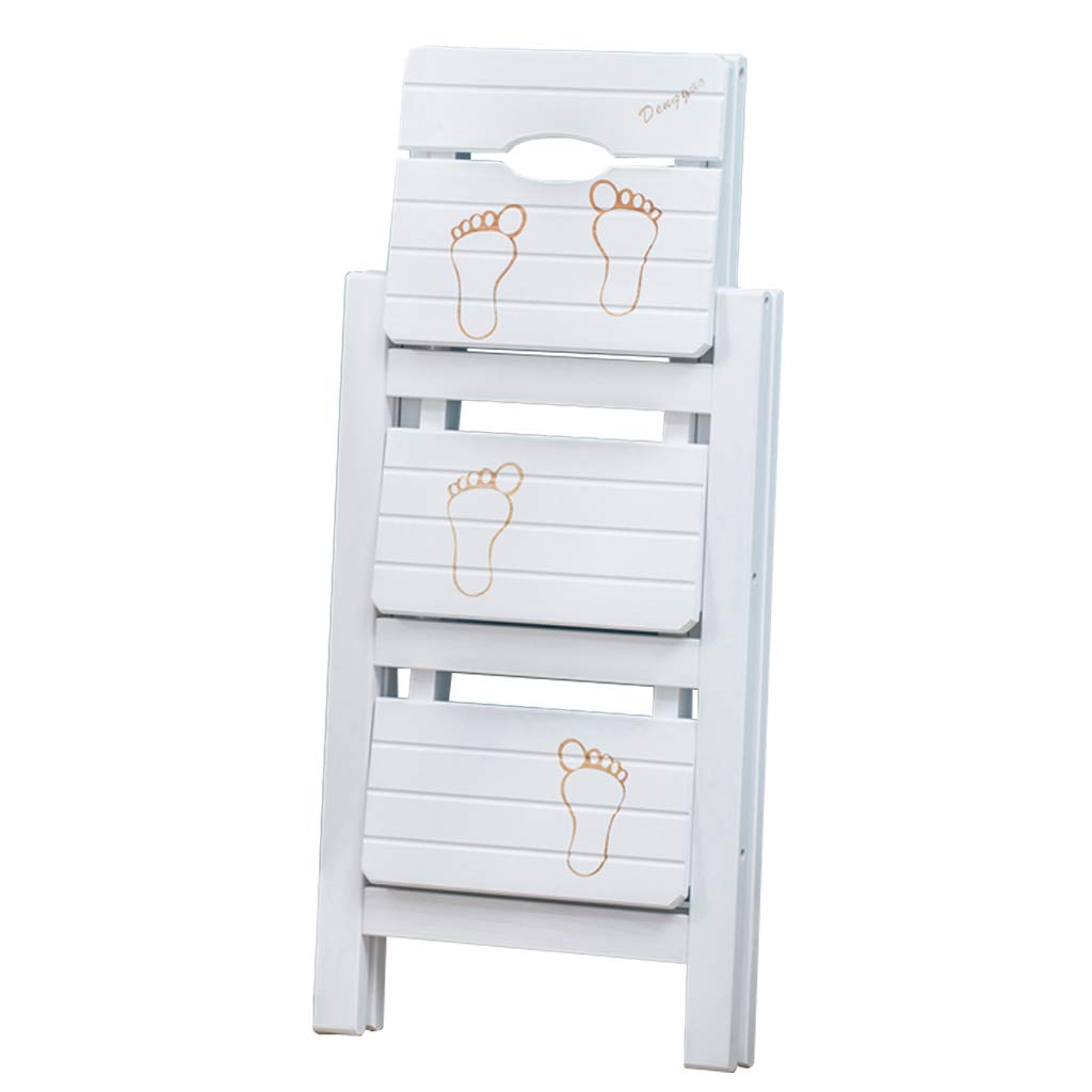 Buy HGNAStepladders American Style Ladder Folding Stair Chair 3 Layers Climbing Stool Solid
