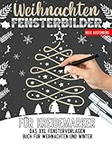  Weihnachten Fensterbilder für Kreidemarker: Weihnachtsdeko Schablonen mit schöne und große Advent, Winter & Silvester Motive - Weihnachtszeit ... Window Color Vorlagen für Erwachsene